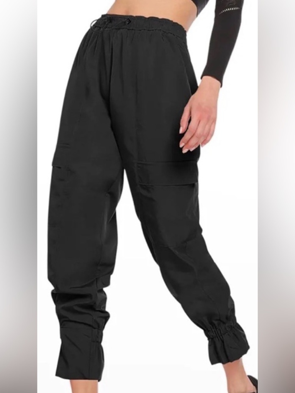 Wolford Women’s Black Cargo Pants with Elastic Ankles XS